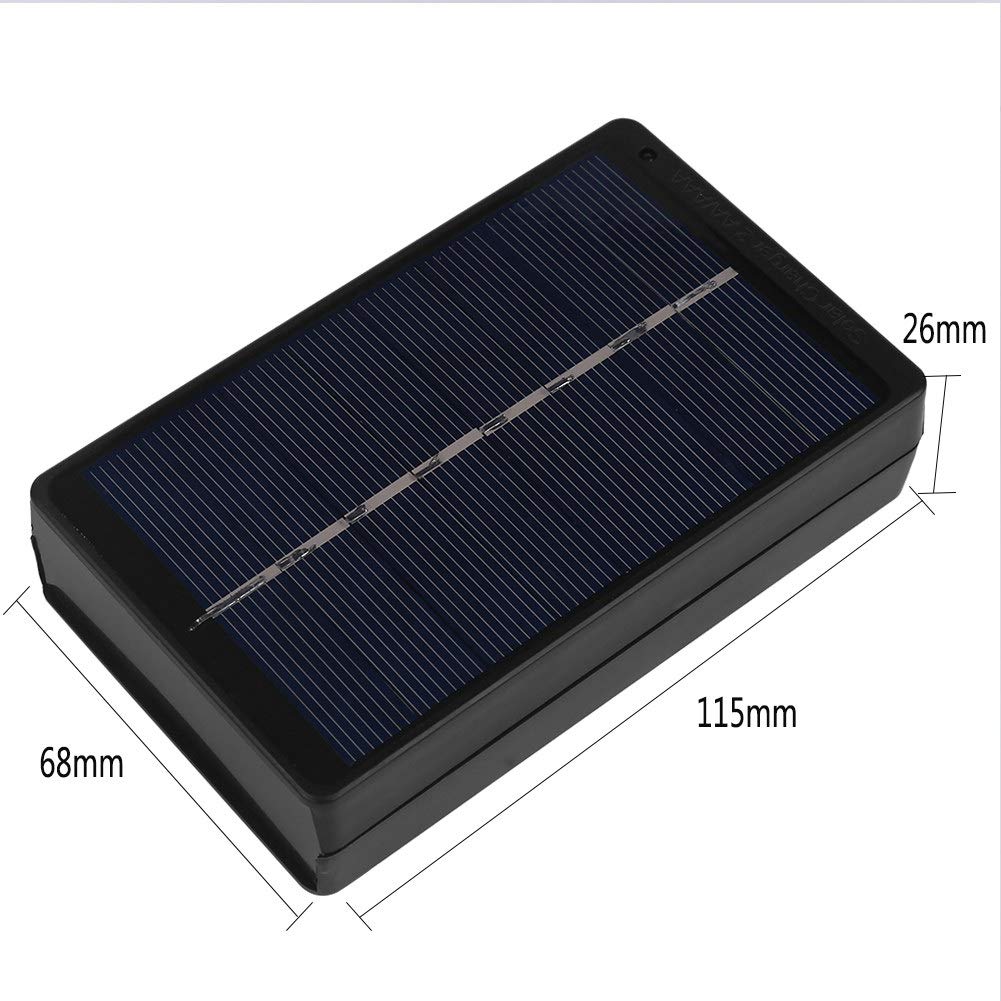 Solaire AA AAA Chargeur de Batterie boîte de Charge 1W 4V Chargeur de Batterie Solaire Portable pour Piles AA et AAA Noir