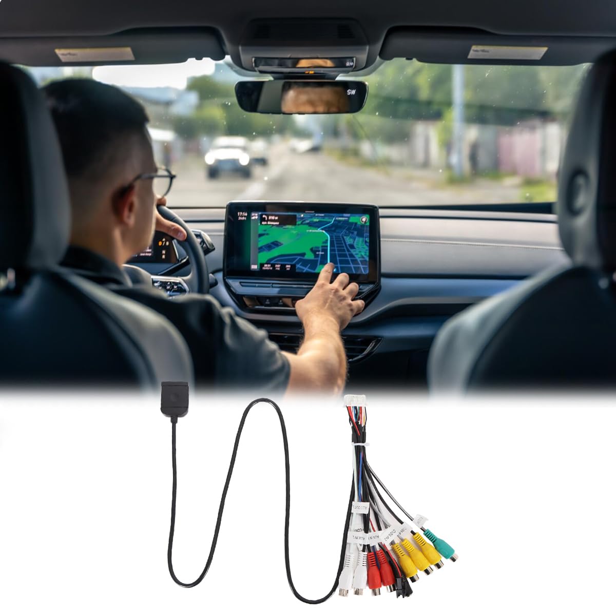 Cavo per autoradio Android 20 pin con adattatore slot scheda SIM per navigatore GPS multimediale