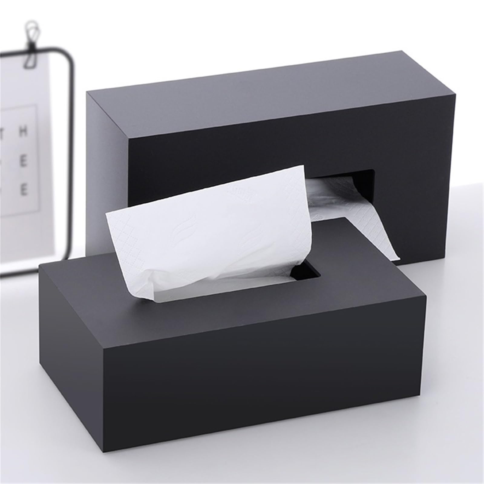 Moderno dispenser per fazzoletti in acrilico, per casa, ufficio, ristorante, tavolo, decorazione da tavolo (bianco, piccolo)