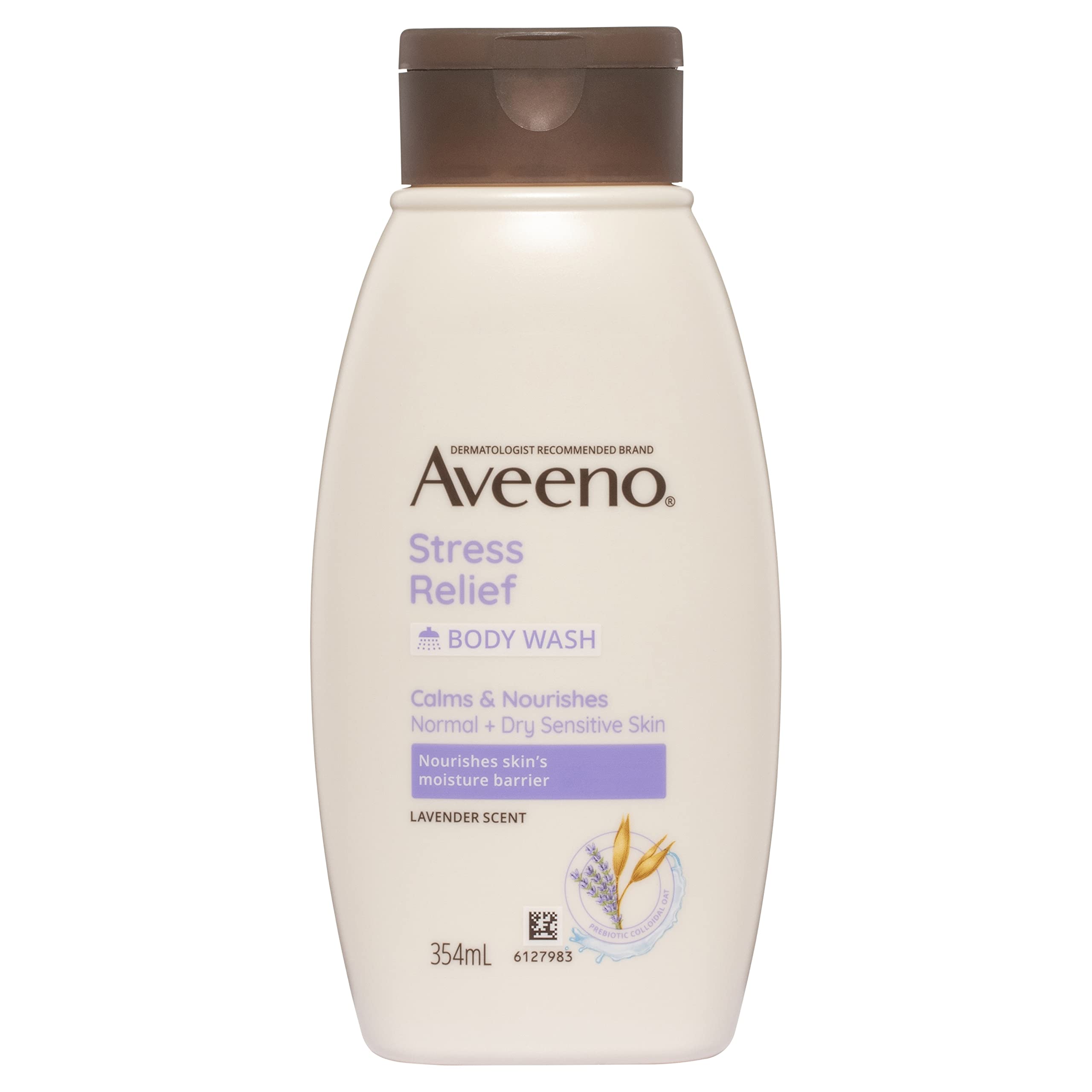 Aveeno Stress Relief Hydrating Lavender Scented Body Wash Moisturise Calm Relax Normal Dry...