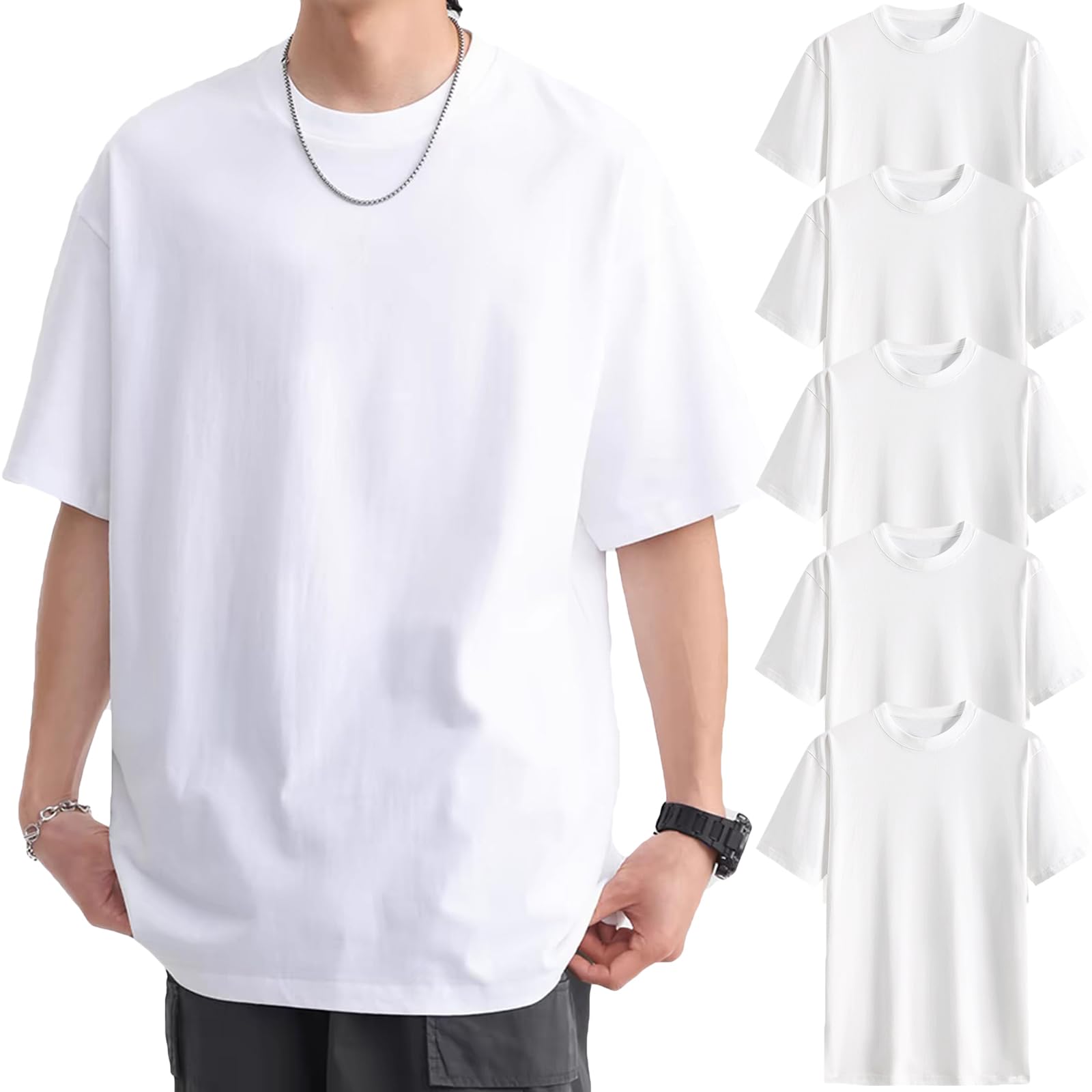 [NCFBAG] インナーシャツ ５枚組 肌着 メンズ tシャツ 綿100% 無…