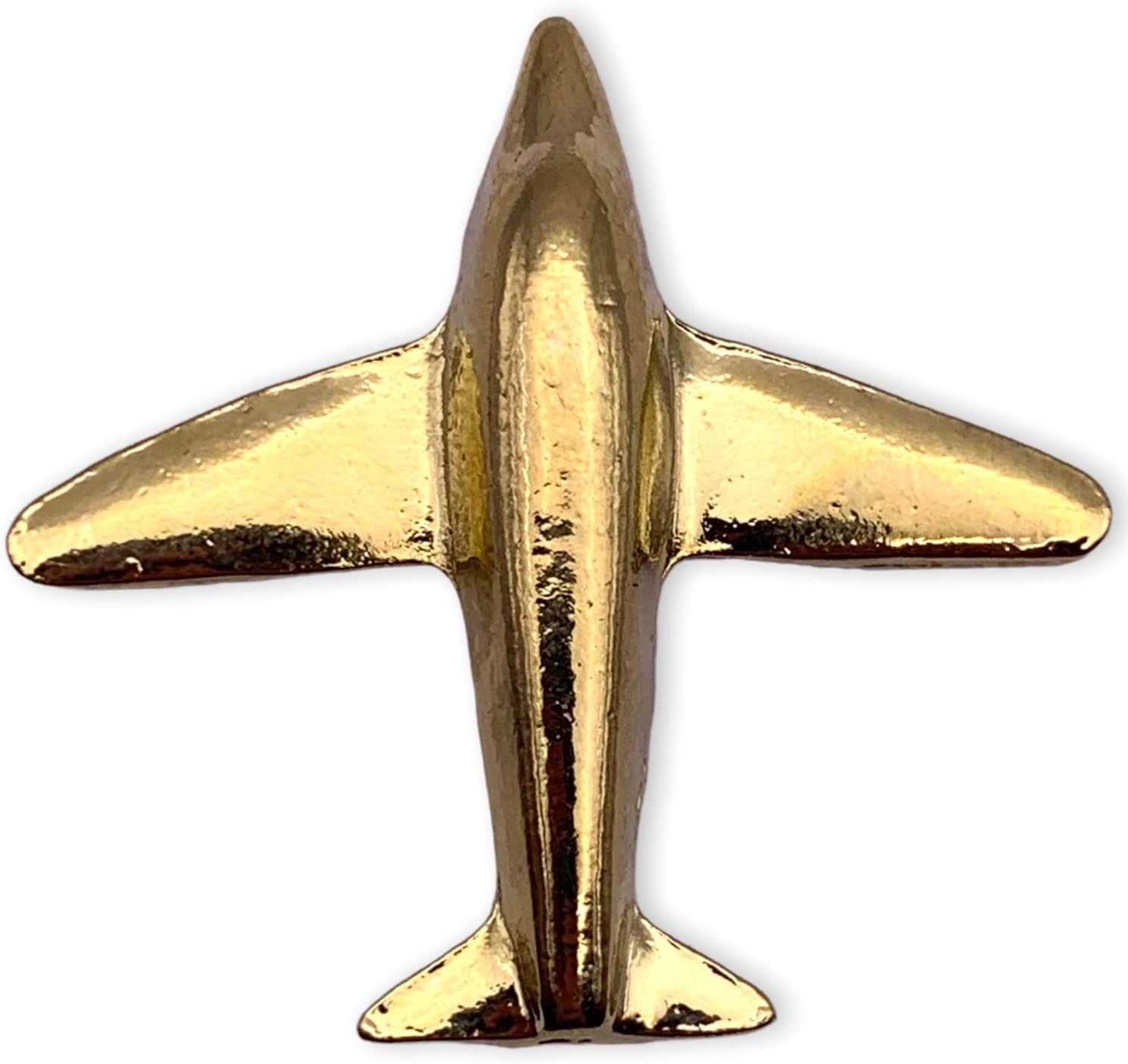 StockPins Gold Airplane Lapel Pin – Perfect Aviation Pin for Pilots, Flight Attendants, and Travel Lovers – Ideal for Backpacks, Hats, and Jackets – Made in USA