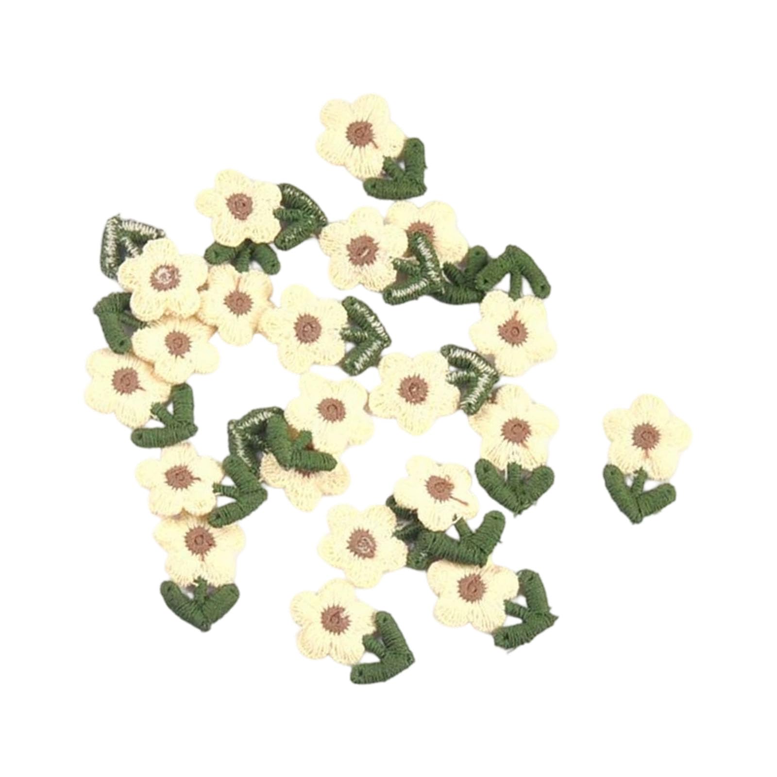 APGLSXY 20Pcs Flower Embroidery Sew on Sticker Applique Embroidered Applique for Jackets Jeans Bag Hat Clothing Sewing Craft Sewing Fixes