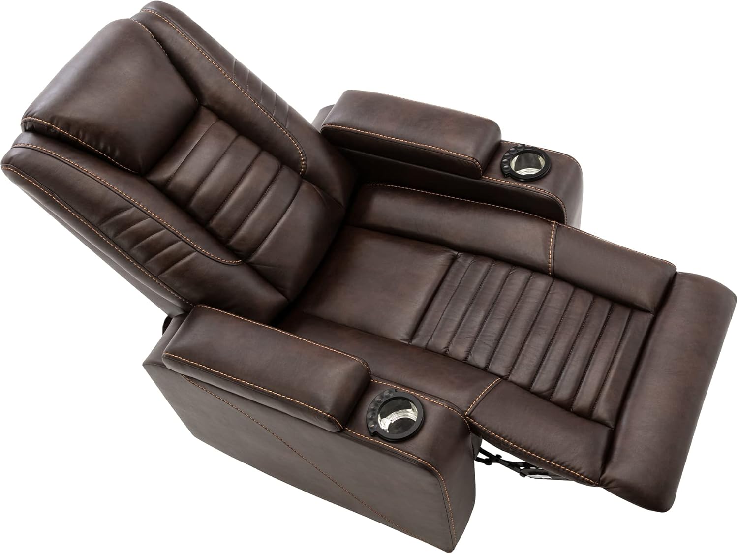 Merax Luxury Leather Gaming Recliner Chair Adjustable Single Living Room Sofa Home Theater Seating for Women Men Elderly (Blue, Massage), 1 Pack, Brown 4 Merax Luxury Leather Gaming Recliner Chair Adjustable Single Living Room Sofa Home Theater Seating for Women Men Elderly (Blue, Massage), 1 Pack, Brown 4