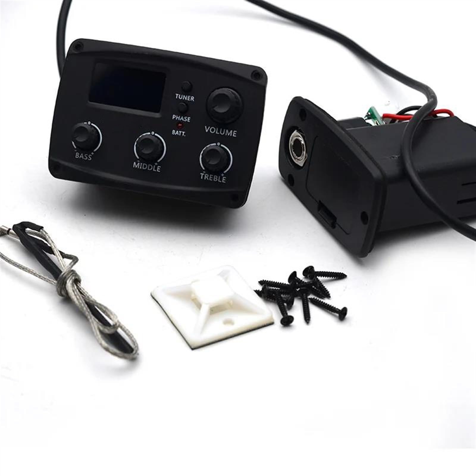 10 Pezzi Preamplificatore EQ Per Chitarra Acustica 70 * 48mm Con Accordatore Digitale EQ A 3 Bande Equalizzatore Con Accordatore Pickup Per Chitarra