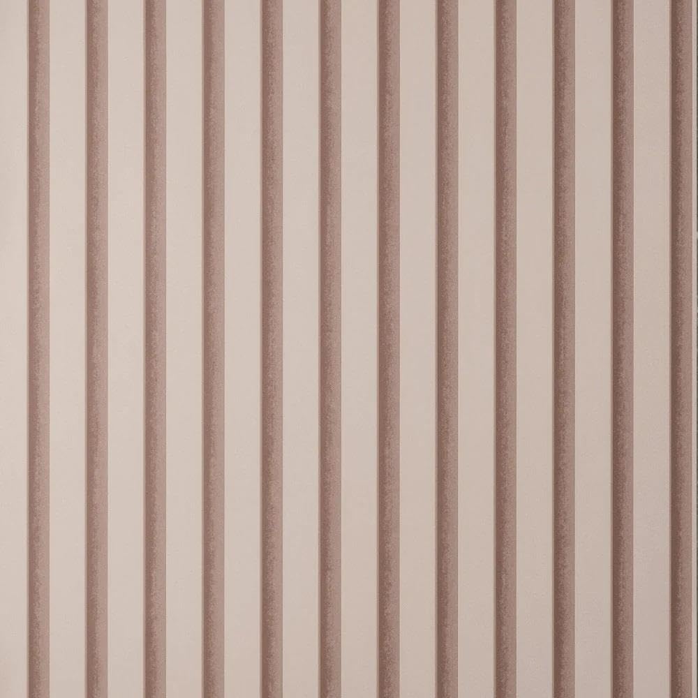 Acoustic Wood Panels Blush Pink Wallpaper - Modern Contemporary Stylish Trendy - Bedroom Living Room Feature Wall