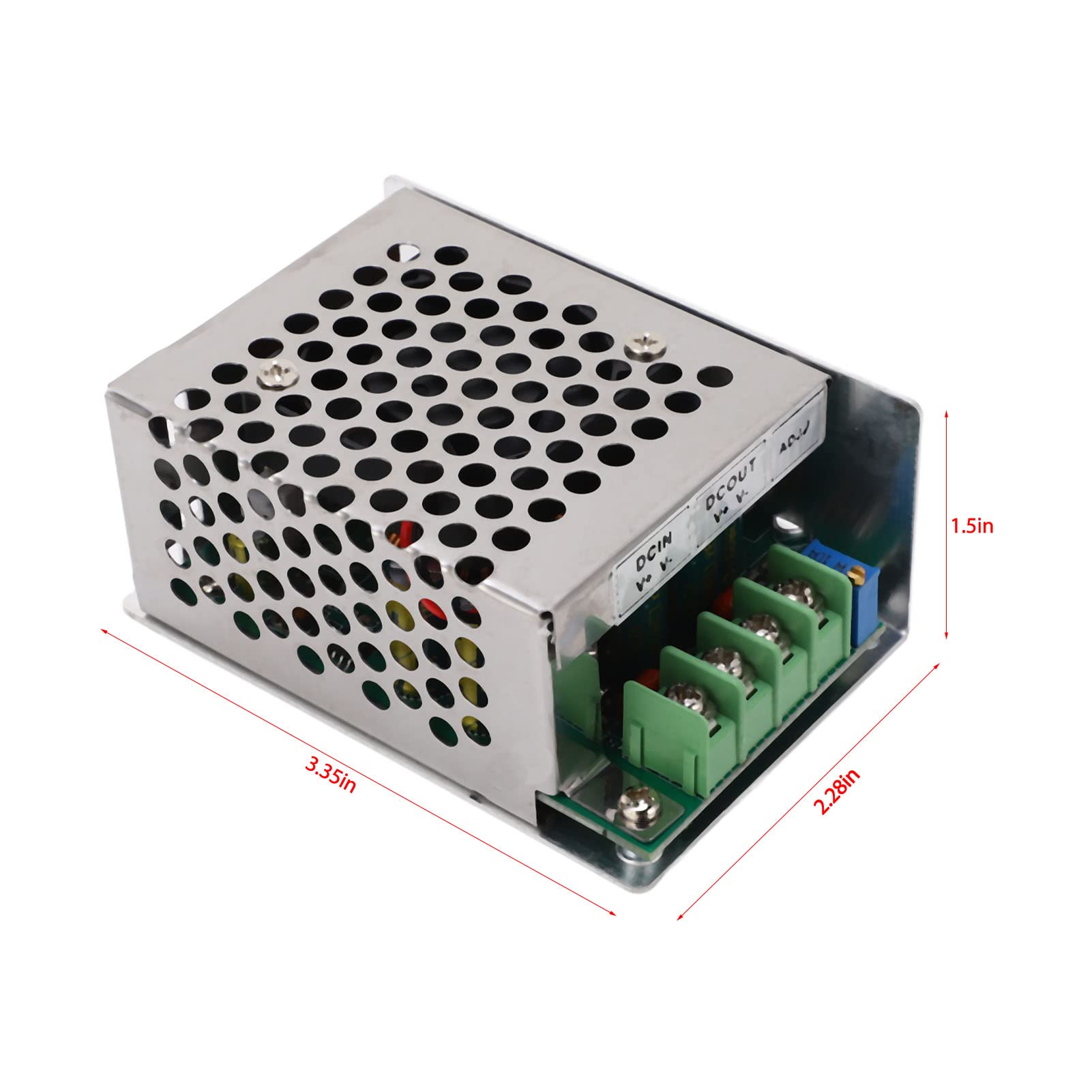 Einstellbares Step Down Modul DC Gleichspannungswandler 400W Hochleistung Konverter 12V-75V auf 2.5V-50V
