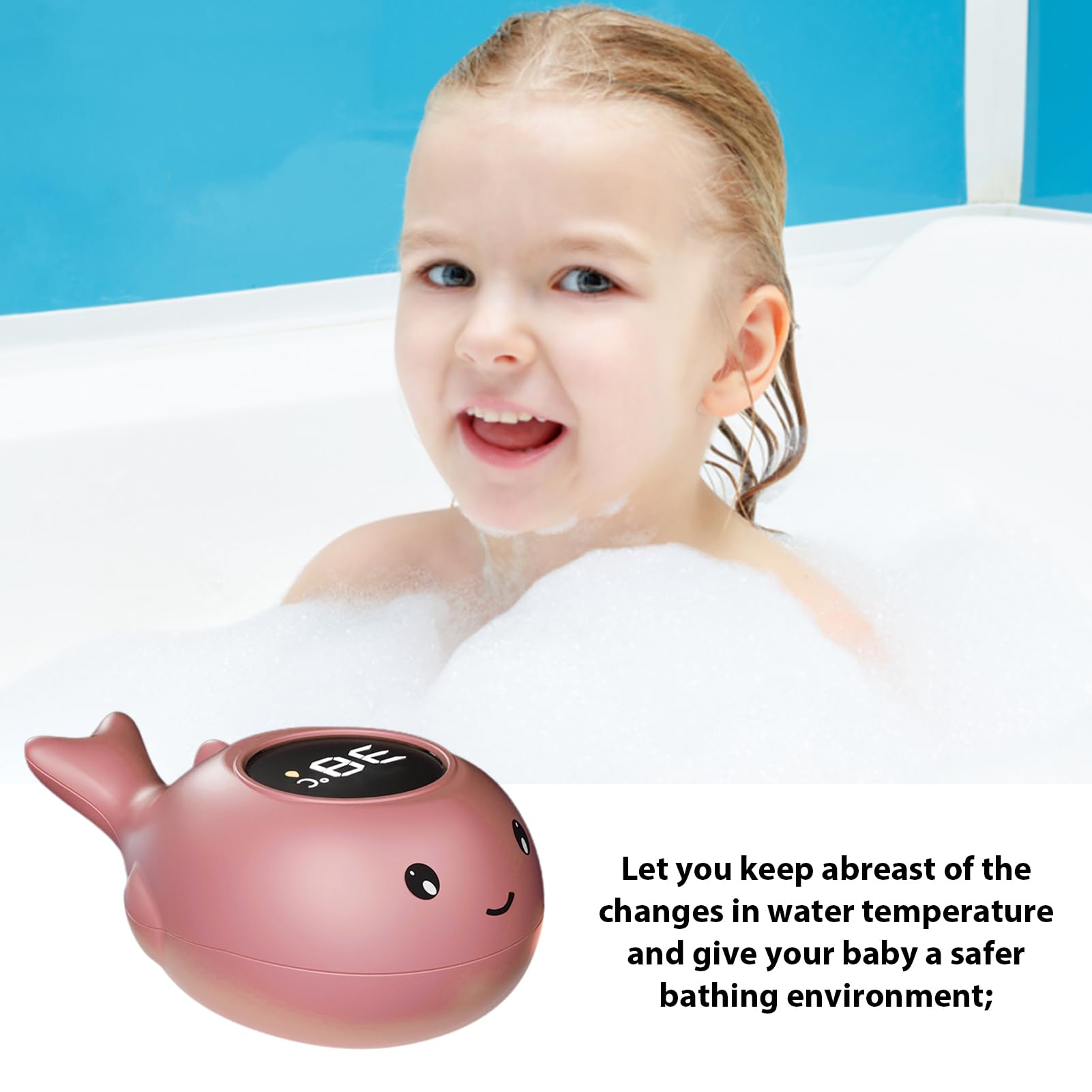 Termómetro Flotante Para Baño De Bebé - Sensor De 3 Colores, Seguridad Infantil, Rango 35-39°C