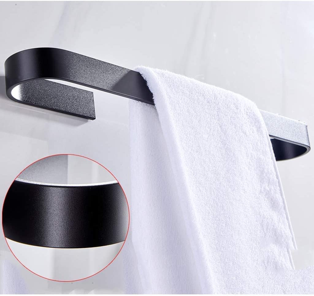 Porta Toallas Toallero De Aluminio Negro Montado En La Pared Toalleros para Cocina Baño De Baño(30cm)
