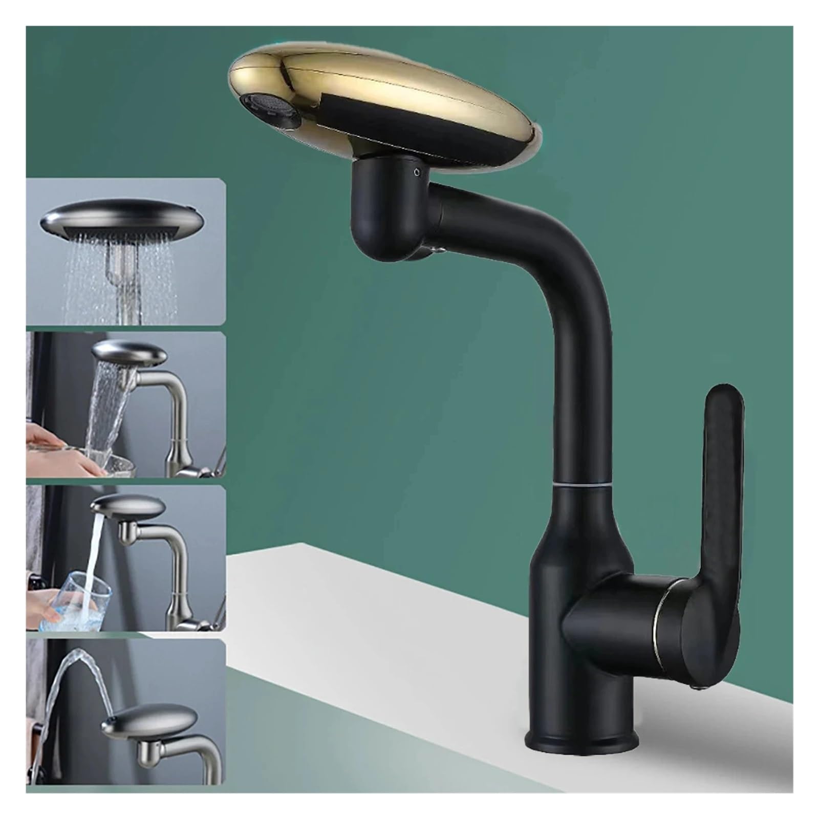 Faucet，Multi Functional Waterfall Basin Faucet