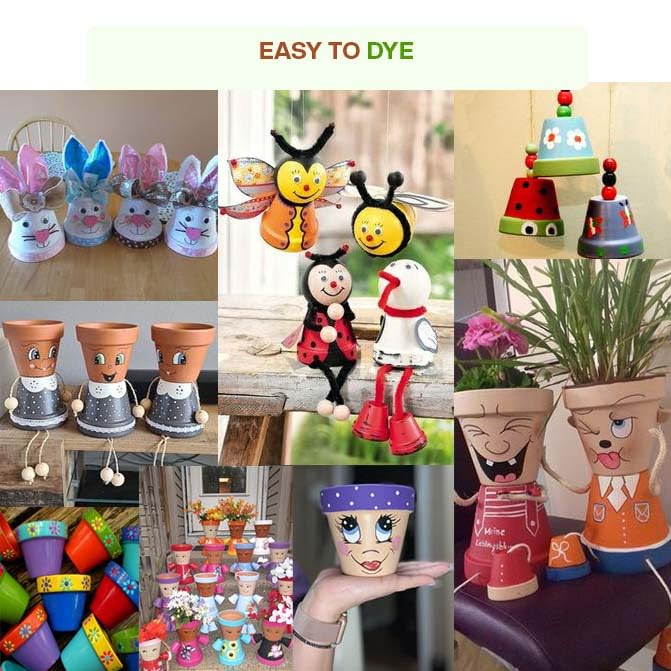 Village Decor Pojemnik na rośliny z terakoty bez dolnej tacy (10 cm, 6 szt., bez tacy)