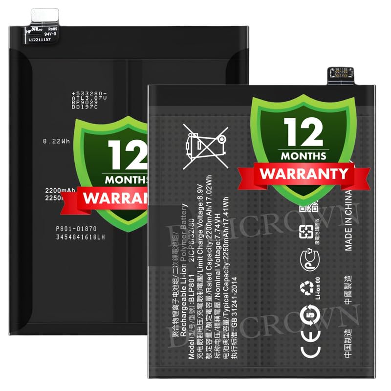 Image of Original BLP801 Battery Compatible for OnePlus 9R (LE2100, LE2101) - (4500mAh) - 1 Year Warranty