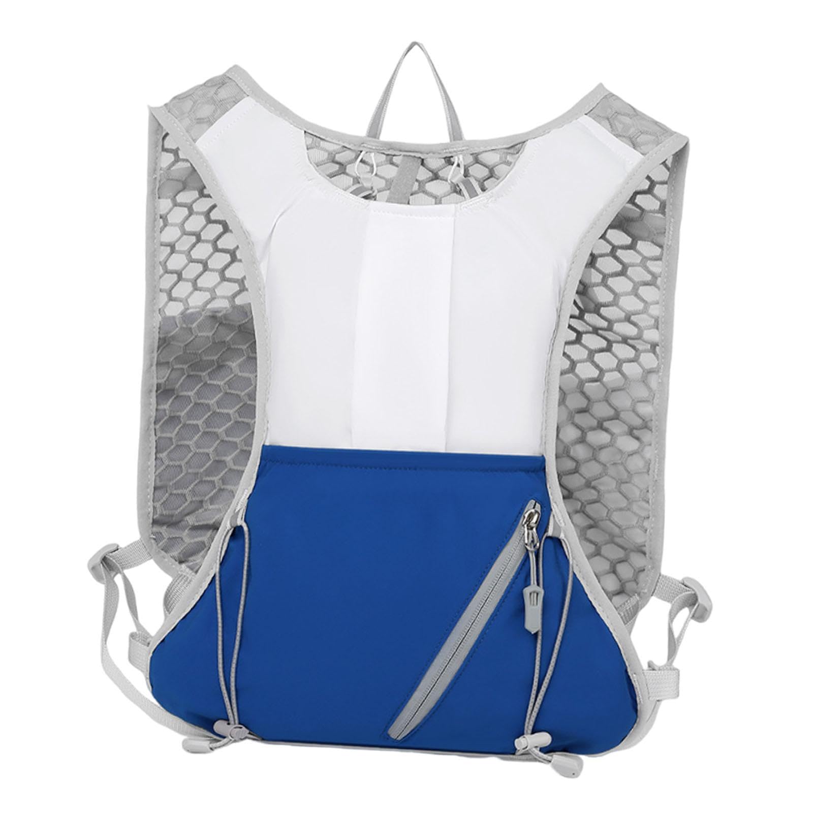 merishopp Running Vest Marathon Gear Multipurpose Adjustable Breathable Hydration Vest White Blue-picture-18
