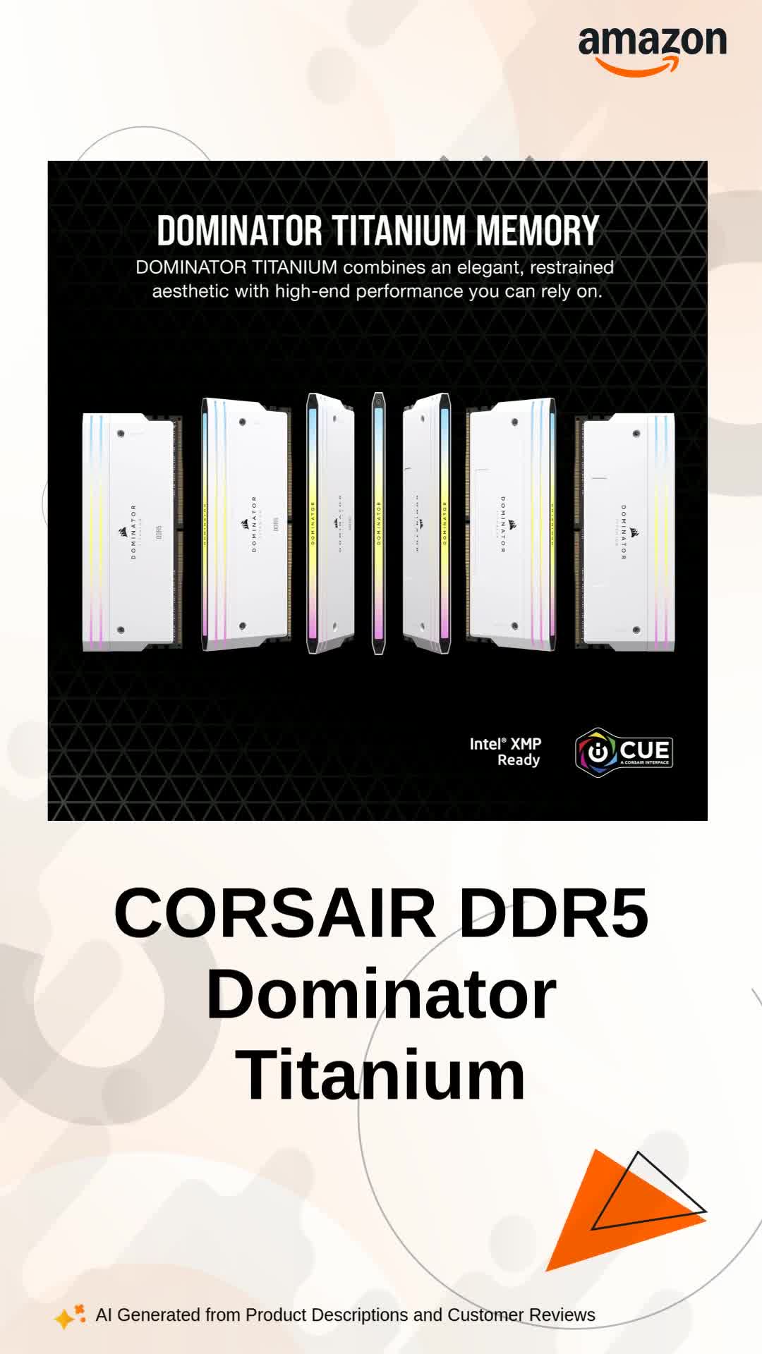 新品未開封DOMINATOR TITANIUMDDR5 32GB7200MT/s CORSAIR Dominator Titanium DDR5 Desktop Memory 32GB Kit