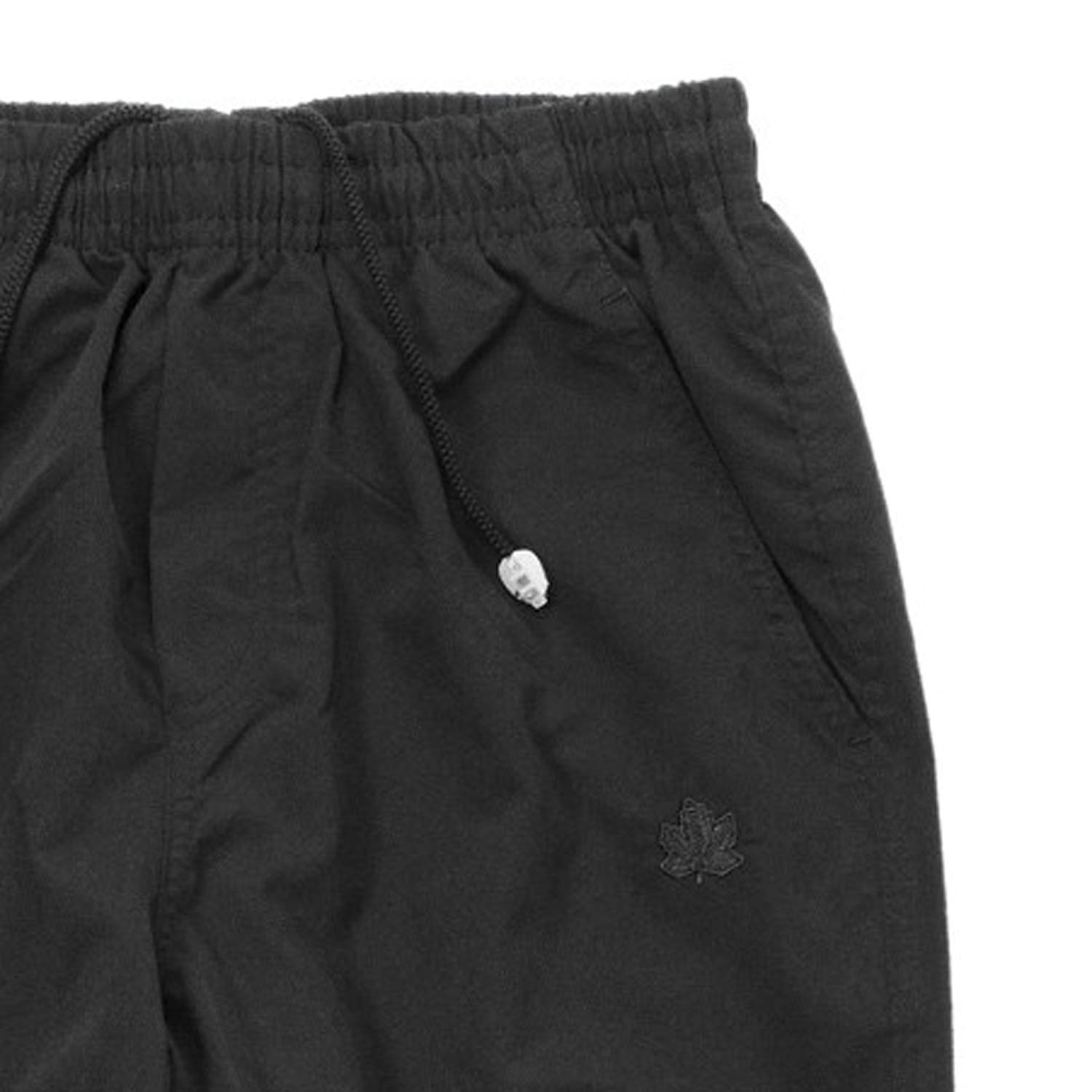 Ahorn Fitnesshose 7XL-76/78 Schwarz Lange Hose mit Geradem Bein Gummibund und Kordelzug für Sport und Freizeit
