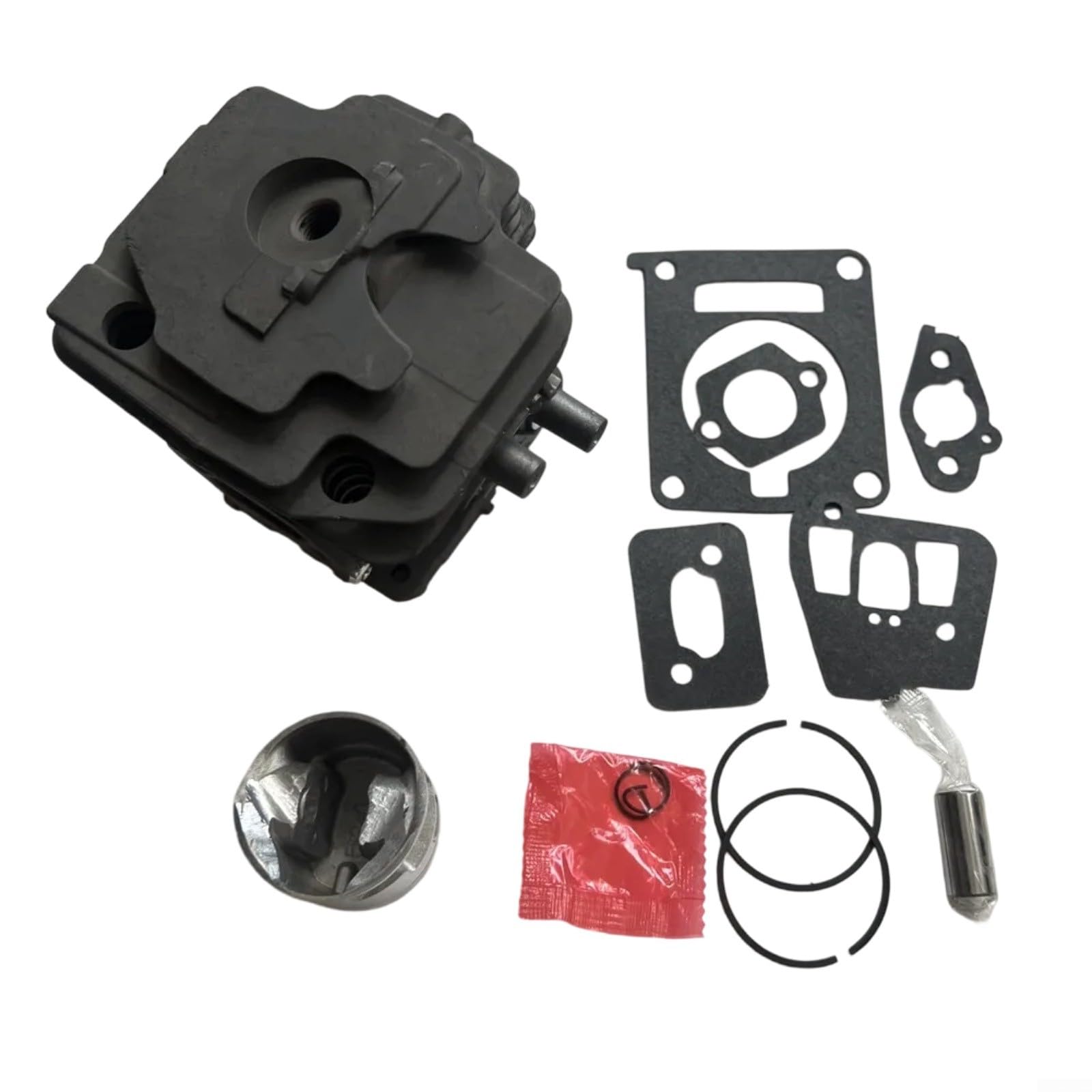 Cilindro da 40 mm con anello del pistone per tosaerba serie FS460, in metallo/plastica, ricambio per modello FS460R, FS460C, FS460RC – Struttura compatta per una manutenzione efficiente in giardino