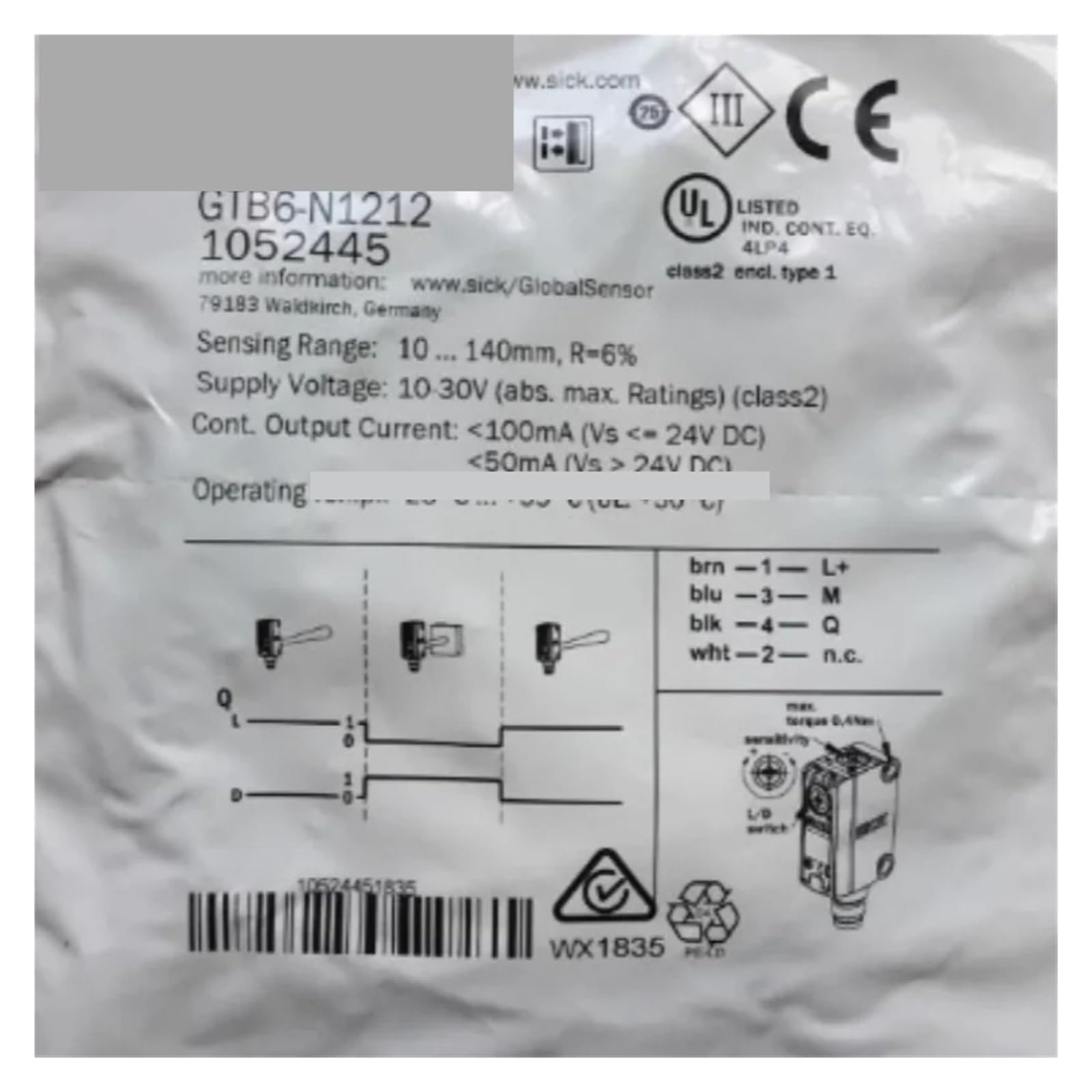 BFSYDLUJ Photoelectric Sensor GTB6-N1212 GTB6-N1211 GTB6-P1212 GTB6-P1211(GTB6-P1211)