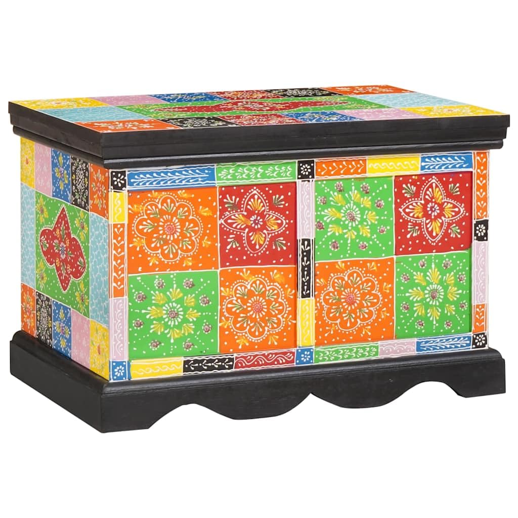 Aufbewahrungsbox Mehrfarbig 60 x 40 x 40 cm Massivholz Mango | Rechteckig, Viel Stauraum, Modernes Design, Fur Kleidung Bucher, Pflegeleicht