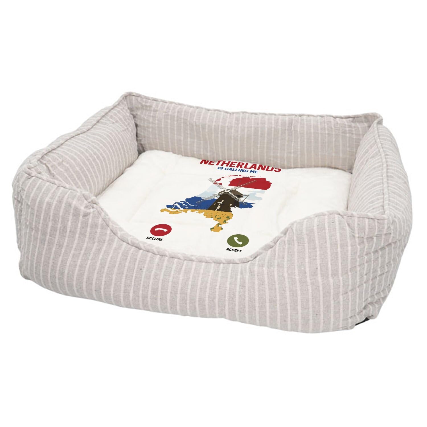Lit confortable chien et chat imprimé en France au design moulin