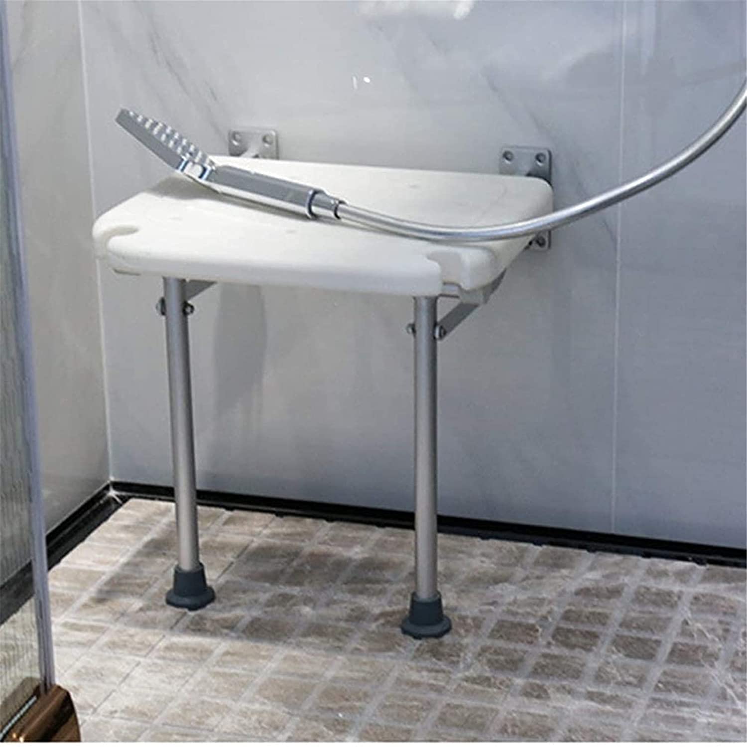 Asientos de Ducha y sillas for Personas Mayores, Banco de Ducha Plegable, Silla de baño con Asiento de baño Plegable con Tornillos, Taburete de baño de Pared.