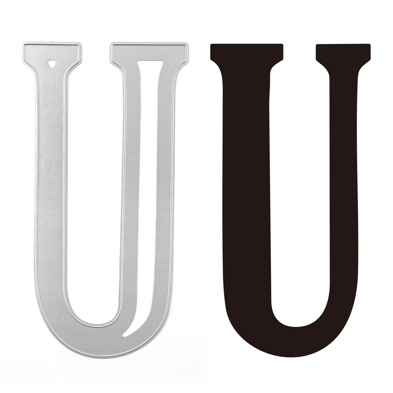 Briartw 7.87-Inch 'U' Uppercase Letter Cutting Die | 20cm Height Alphabet Metal Stencil for Cardmaking, Scrapbooking & DIY Crafts | Perfect for Embossing Decorations and Stress Relief