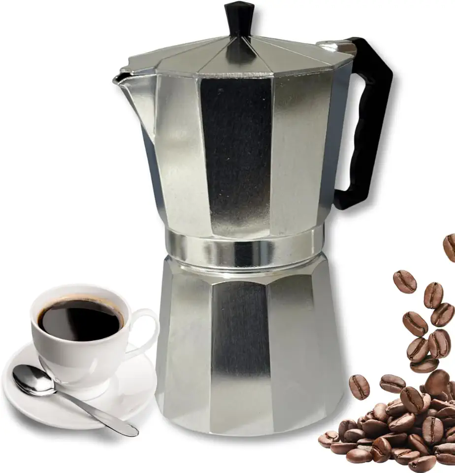 Cafeteira Italiana 600ml 12 xícaras Café Chá Expresso Aço Inox Filtro Premium Família Manual Moka