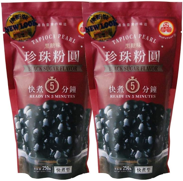 WuFuYuan - Tapioca Pearl (Black) - Net Wt. 8.8 Oz. - PACK OF 2