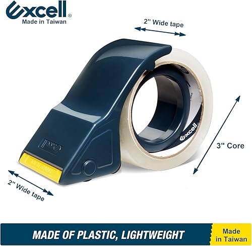 Miniatura 4 de Excell SH-2508TRA2 Dispensador de cinta de embalaje ligero (2 pulgadas de ancho) diseño de plástico fácil de manejar. Para envío, correo y sellado