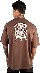 Camiseta Oversized Masculina Streetwear Trace Black Vision 100% Algodão Premium 30.1 Penteado