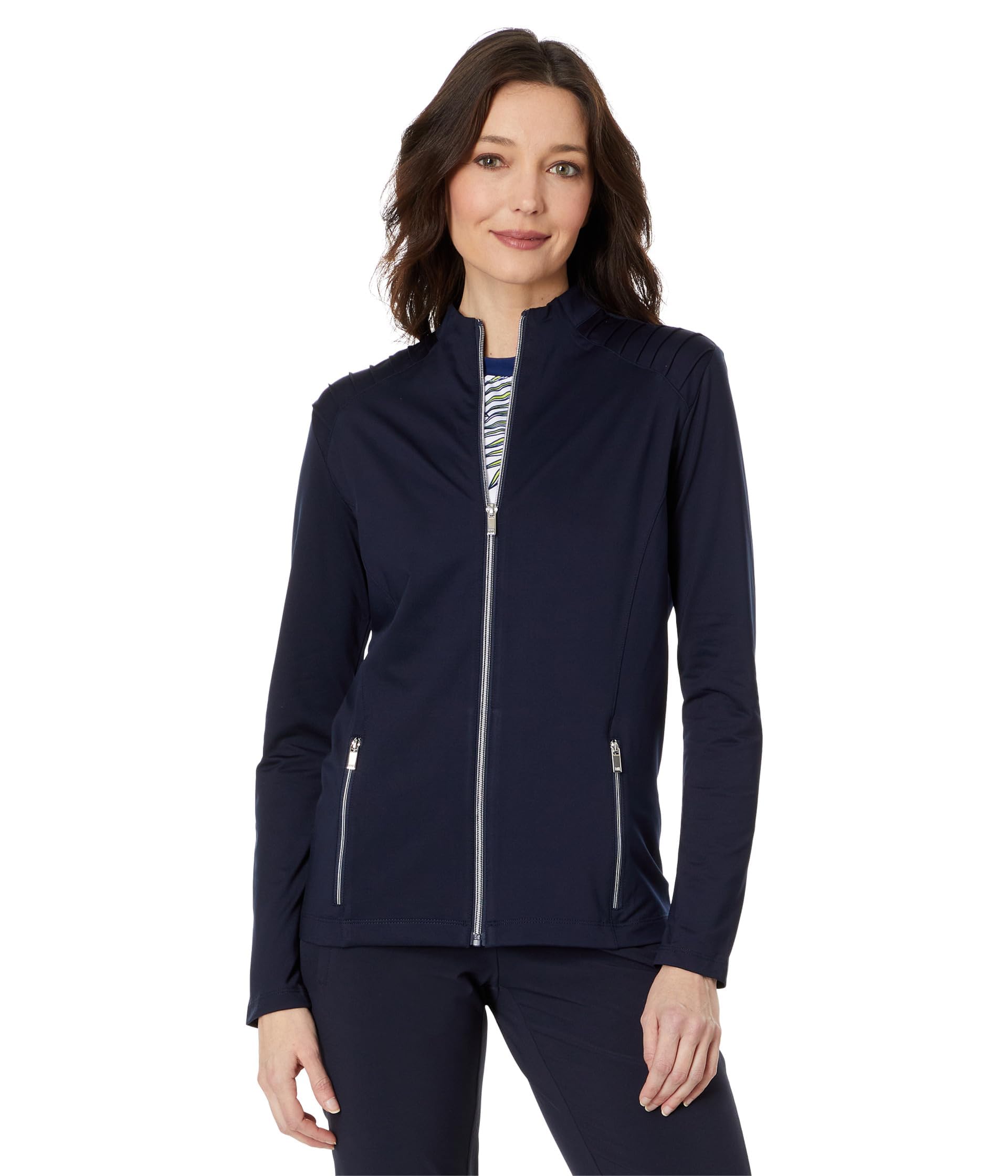 Tail Activewear Siona Zip Front Golf Jacket Night LG