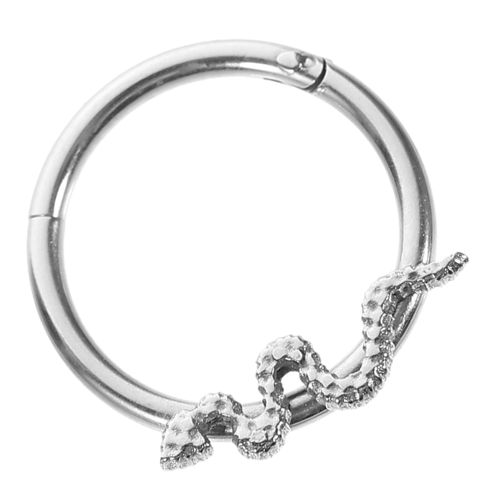 OATIPHO Titanium Steel Snake Septum Ring Fashionable Nose Jewelry for Women Nose Ring