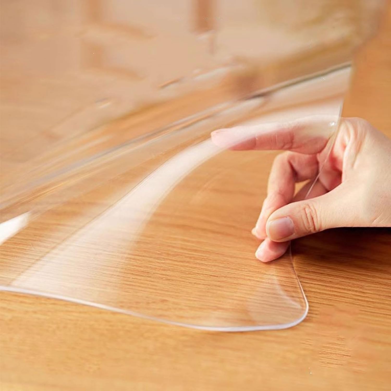 Sottomano da scrivania trasparente spesso 1,5 mm, 71 x 91,4 cm, resistente, protezione da scrivania per ufficio e casa, superficie antiscivolo, facile da pulire, ideale per spazi di lavoro