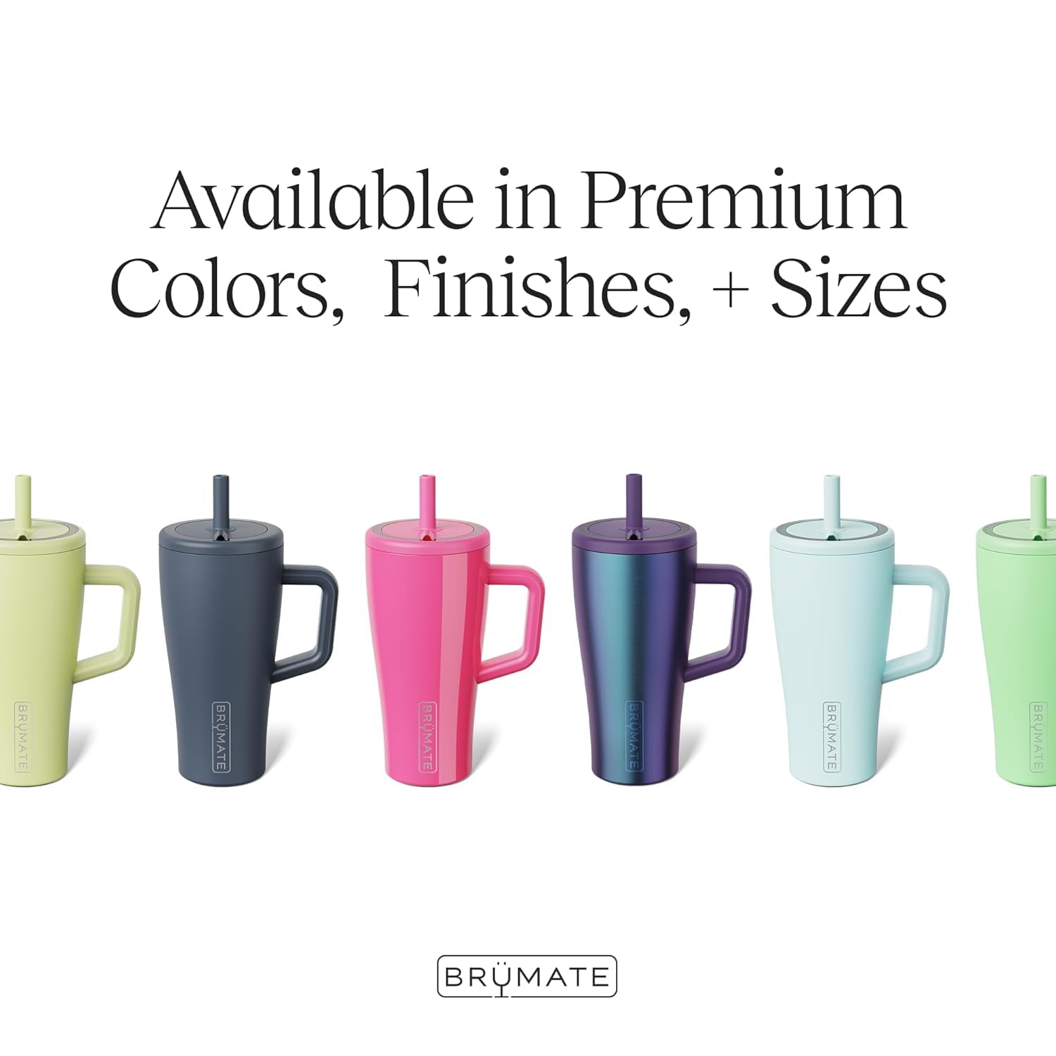 BrüMate Era 20 oz Tumbler with Handle and Straw | 100% Leakproof Insulated Tumbler with Lid and Straw | Made of Stainless Steel | Cup Holder Friendly Base | 20oz (Guava)