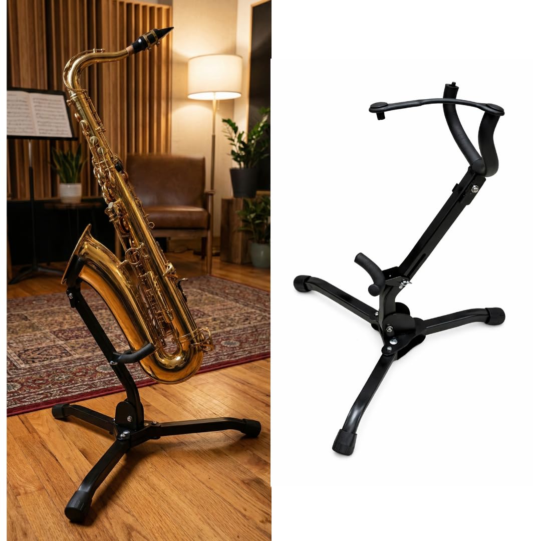 Suporte Sax Saxofone Dobrável Alto Tenor Pedestal Reforçada