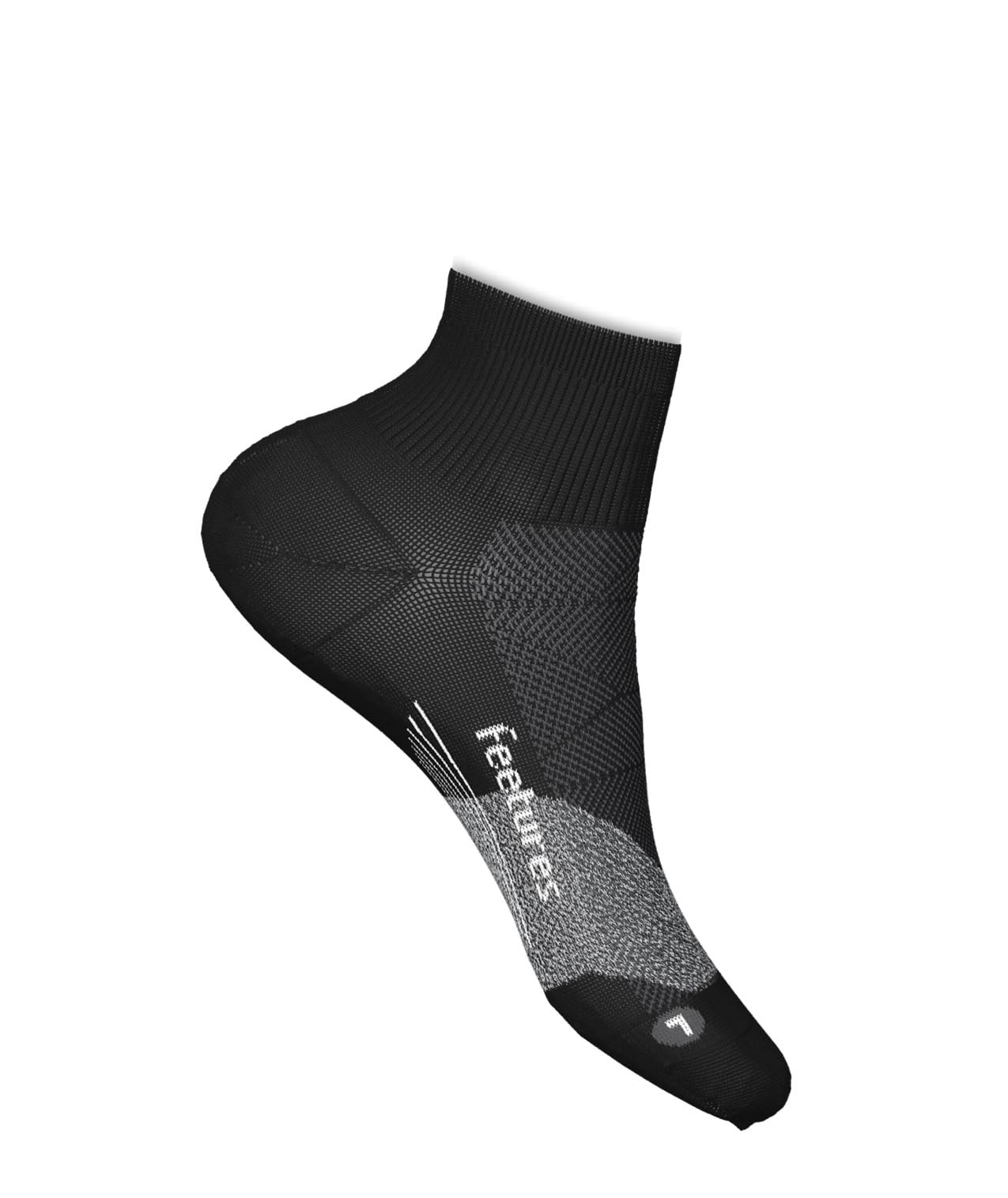 Feetures Elite Ultra Light Quarter Black Extra Large