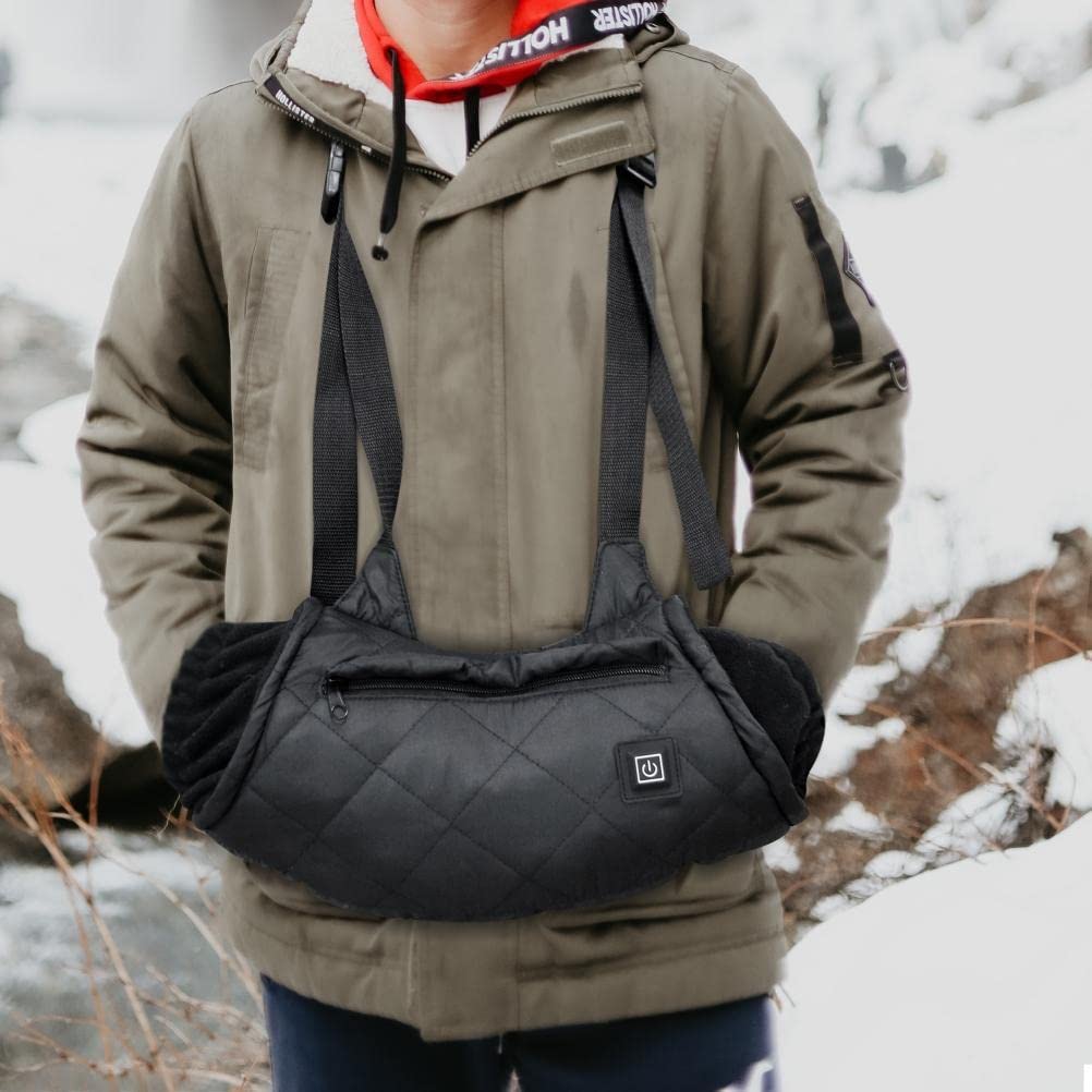 MAICOLA Manchon Chauffant pour Les Mains, Sac Chauffant électrique pour Les Mains, Gants de Camping à 3 Vitesses, adapté pour la Chasse en Plein air, la randonnée, Le Camping sur la Neige