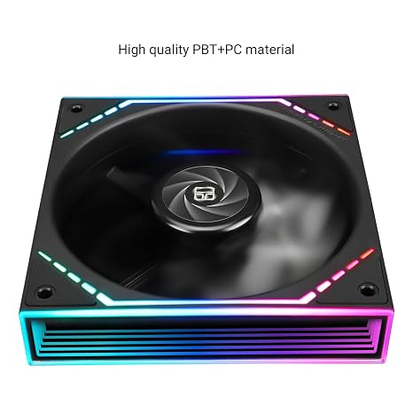 Thermalright TL-M12 Case Fan 120mm ARGB CPU Cooler Fan  with ARGB Mirror Light Effect,PC PWM Silent Fan with 1500RPM Speed, Black CPU Cooling ARGB Fan,Desktop CPU PWM Fan