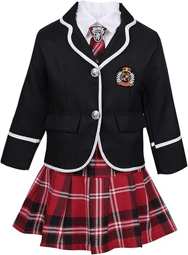 TiaoBug Uniforme de colegialas japonesas de estilo británico, trajes de marinero, conjuntos de uniforme de escuela secundaria, disfraces de anime