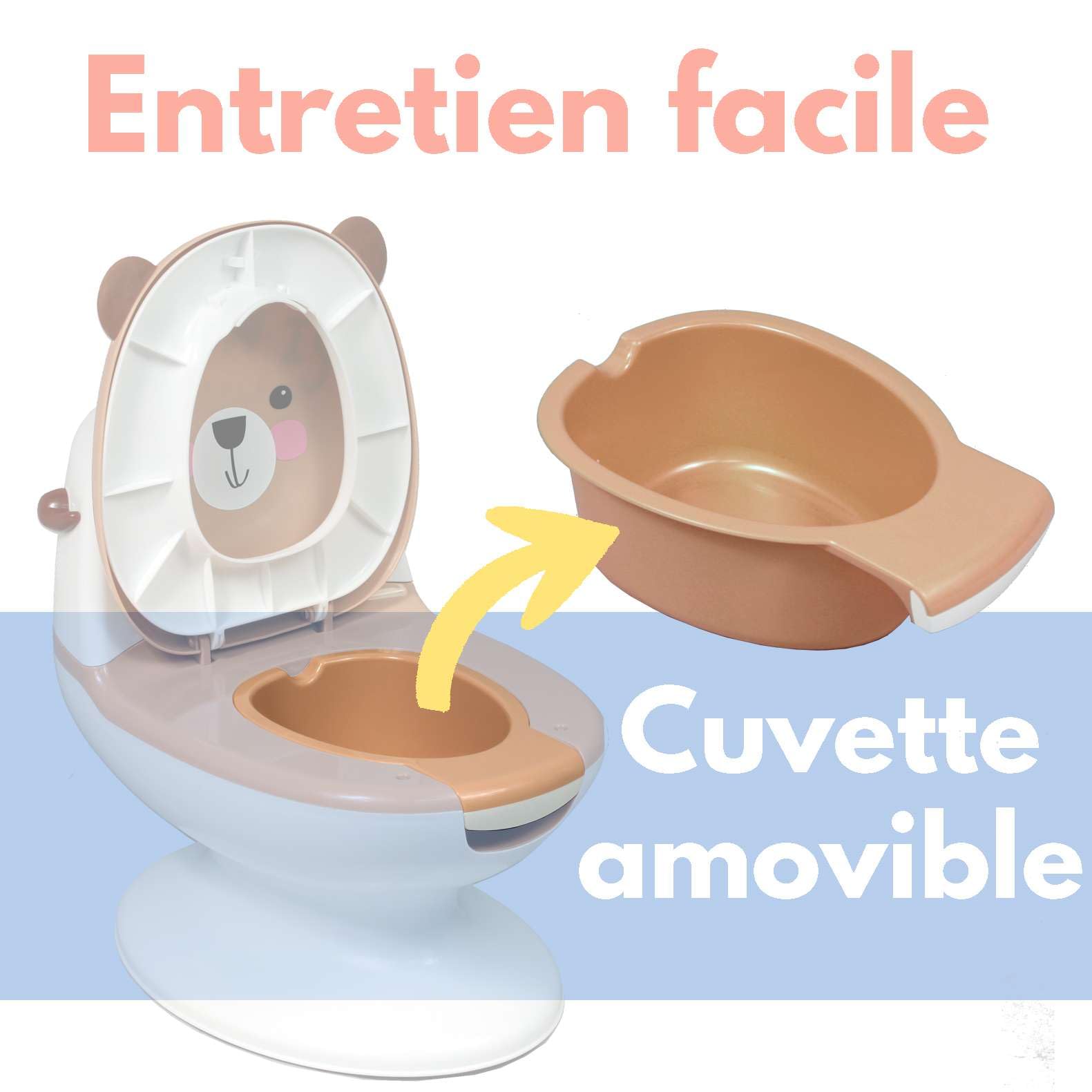 Bambisol Vasino da toilette per bambini Orsetto | Addestramento del vasino del bambino, Cura facile | Orso