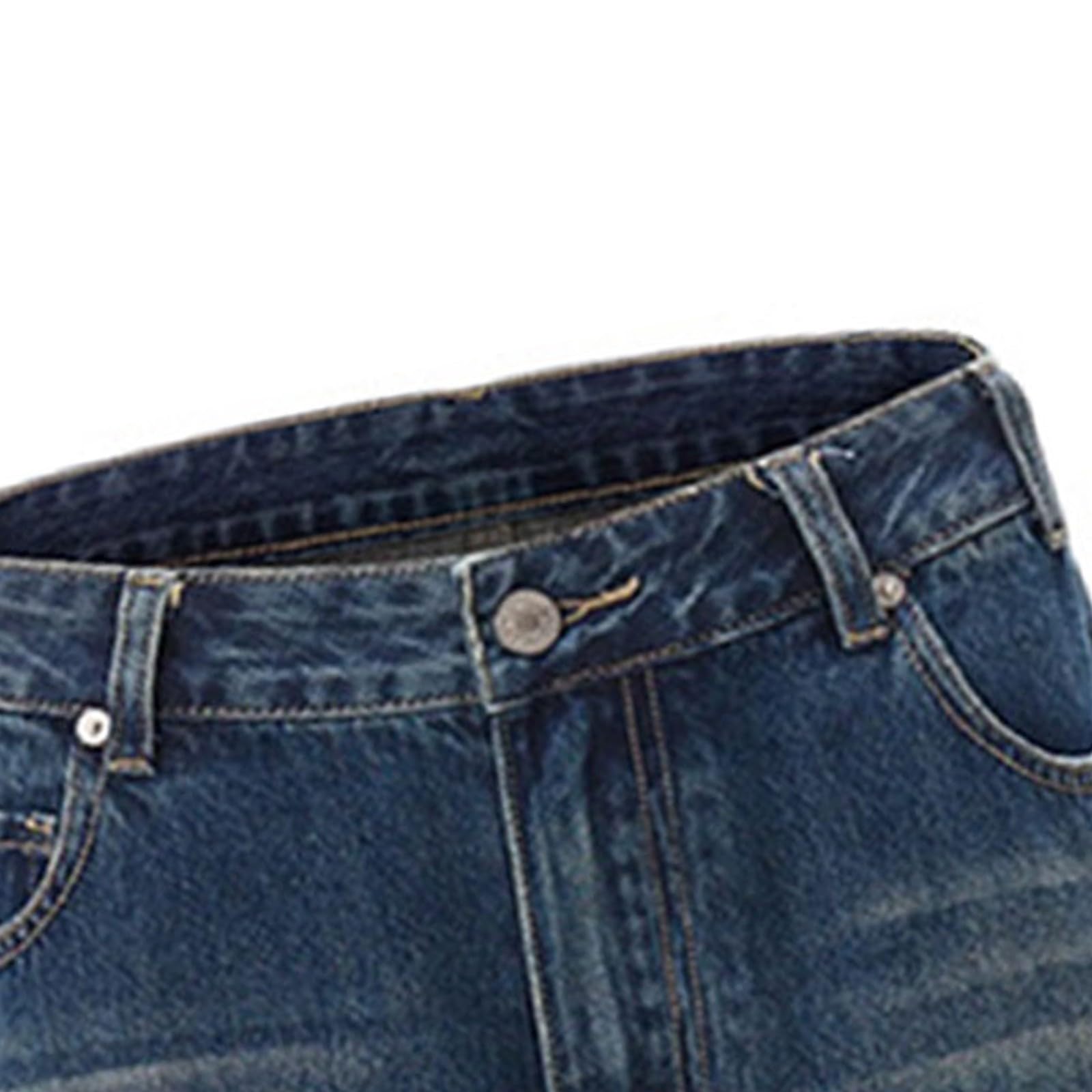 Pantaloncini estivi da uomo, in denim, lunghezza al ginocchio, eleganti