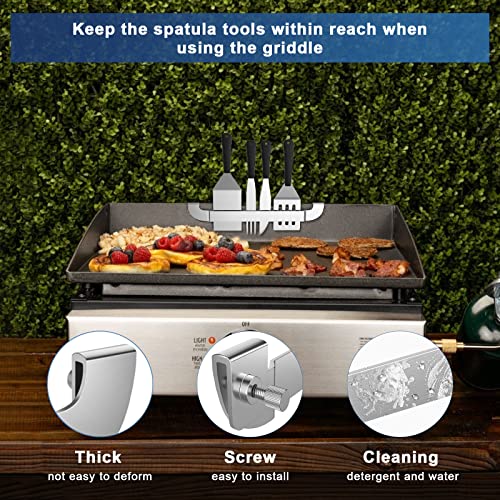 10-Inch Stainless Steel Griddle Spatula Holder - 2 Pack - Image 6