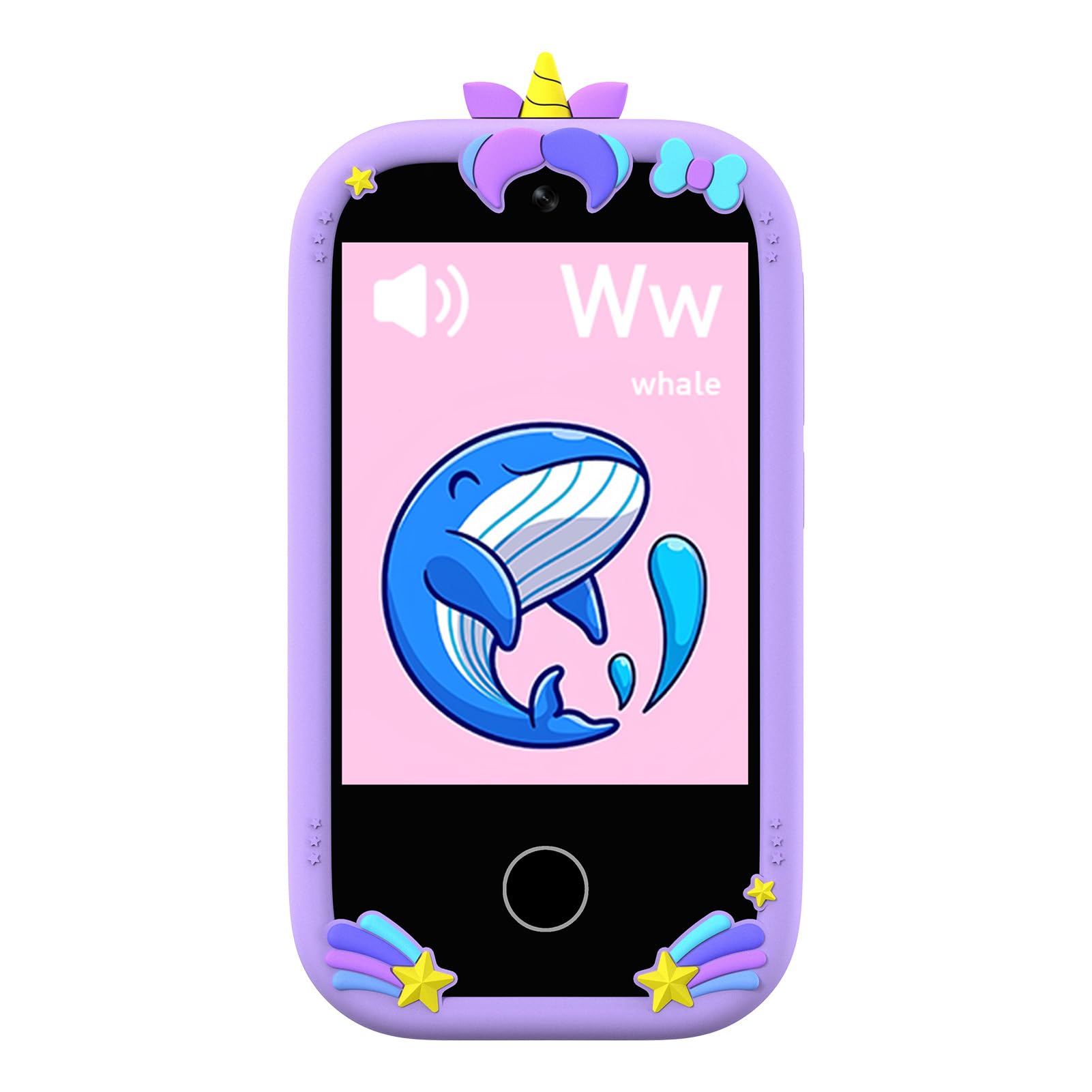 Goshyda Smartphone per Bambini con Fotocamera Touchscreen da 2,8 Pollici, Lettore MP3/MP4 per Ragazze e Ragazzi, Memoria da 32 GB, Giochi Educativi, Regalo di Compleanno (PURPLE)