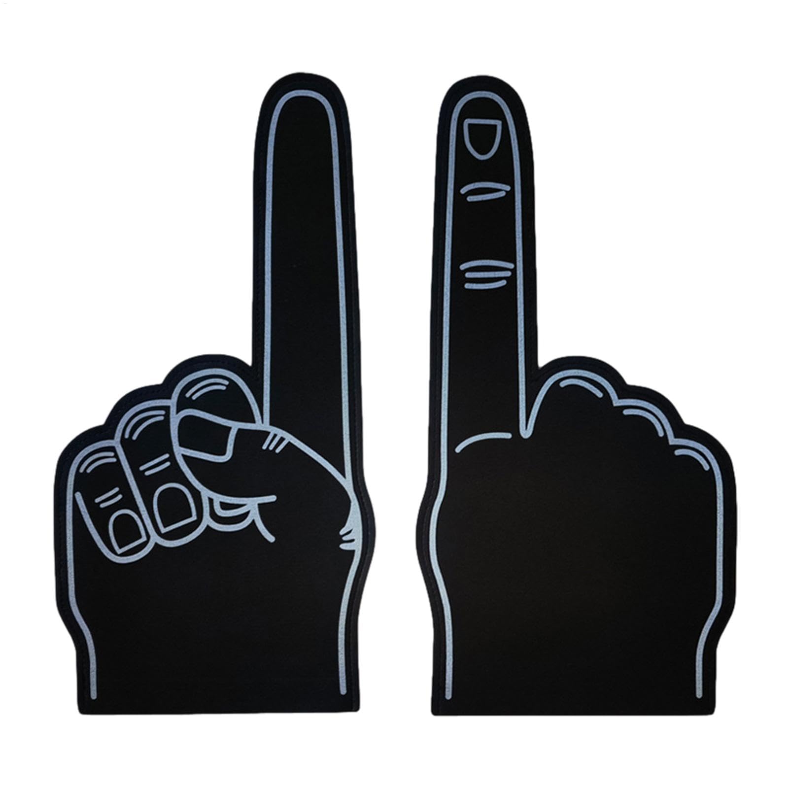 Riesige Schaumstoff-Fingerhandschuhe – 45,7 cm Einzelfinger-Cheerleading-Handschuhe, Sport-Fan, Schaumstoff-Finger | Wir sind die Nummer 1 für Heimwerker, Cheerleading-Requisiten, Fußballspiele
