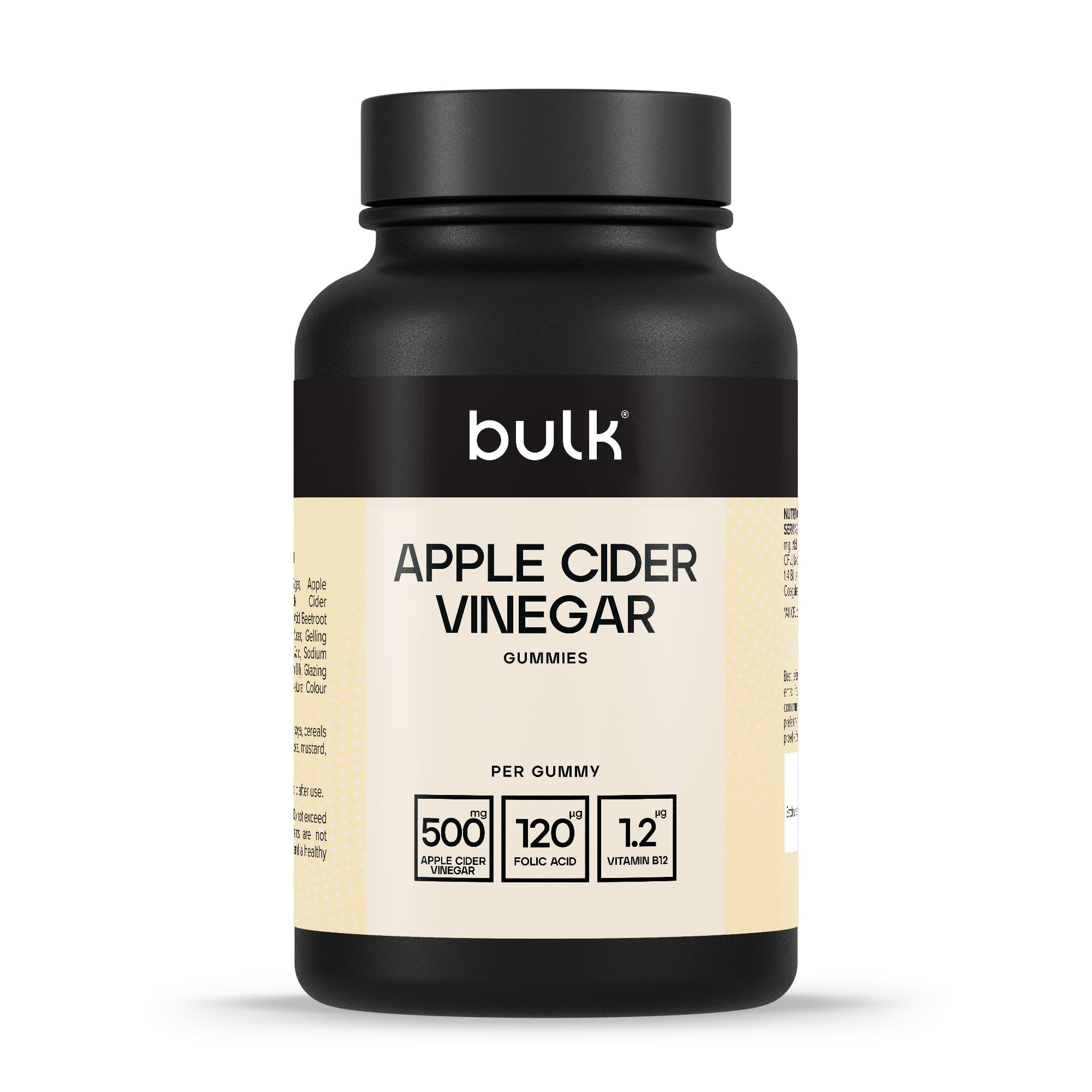 Bulk Apple Cider Vinegar Gummies, Vitamin B12, Folic Acid, 60 Gummies