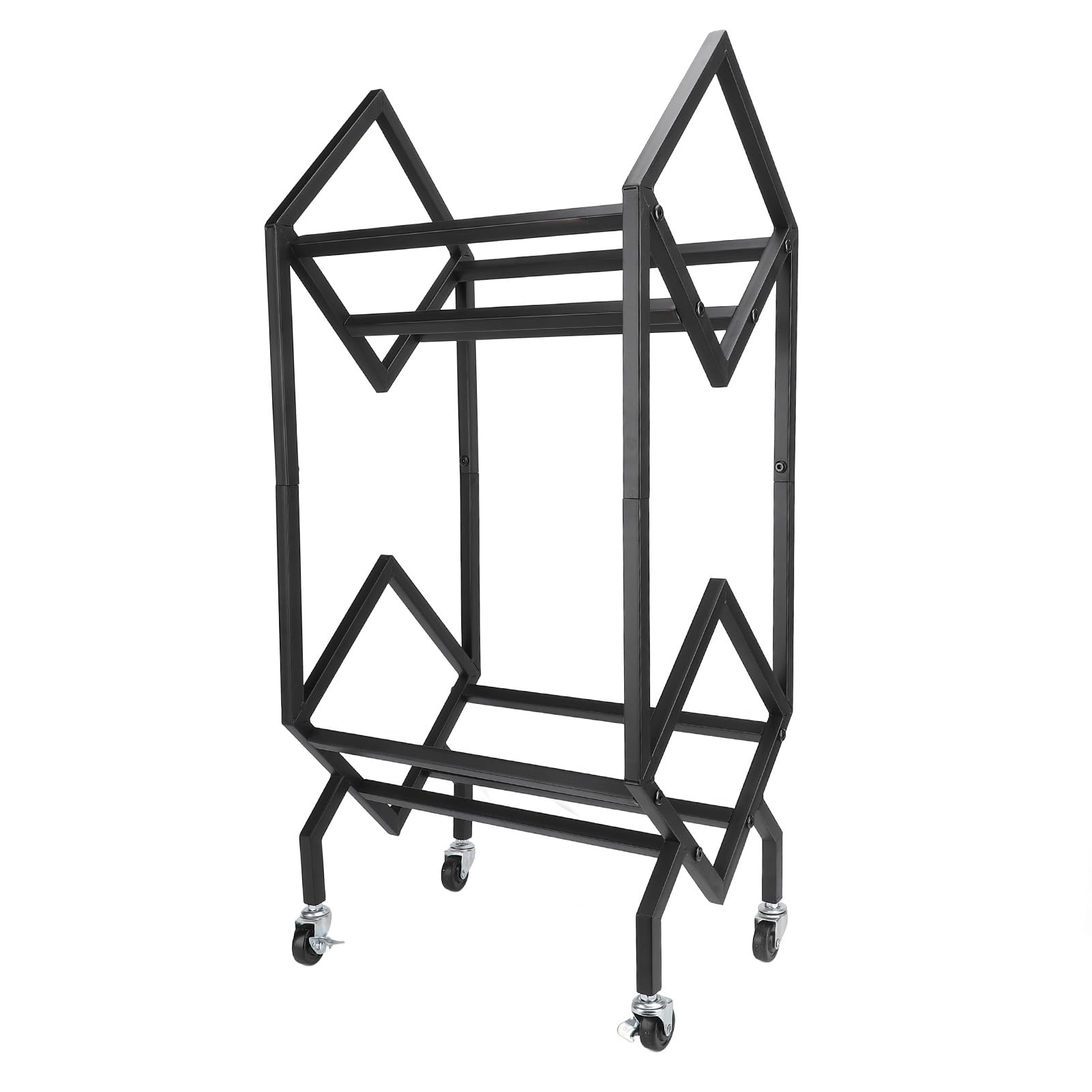 Scaffale per Dischi, Scaffale per Esposizione di Dischi Musicali in Acciaio Al Carbonio con Angolo di Inclinazione di 45 Gradi per Album, Libri, Riviste, Raccolta di CD (2 livelli)