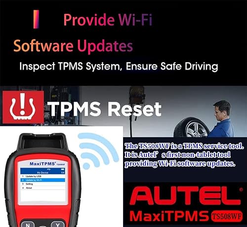 Miniatura 2 de Autel MaxiTPMS TS508WF Herramienta de programación TPMS TPMS Relearn/Reset Sensor MX Free Clear TPMS DTCs Activar Programa Sensor MX Sensor Advanced