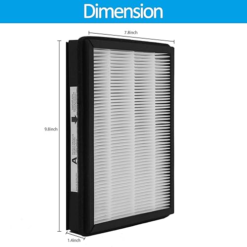 Miniatura 8 de Paquete de 2 filtros de repuesto IAF-H-100A True Idylis A, compatible con FAP-C01-A, Idylis purificadores de aire AC-2119, IAP-10-100, IAP-10-150,