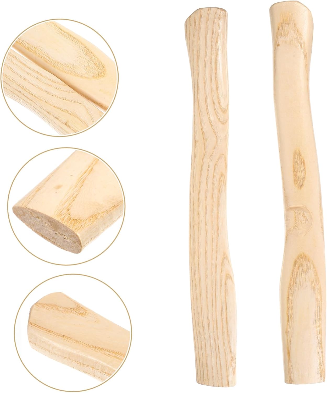 2pcs Replacement Wooden Axe Handles for Hatchet Hand Tools