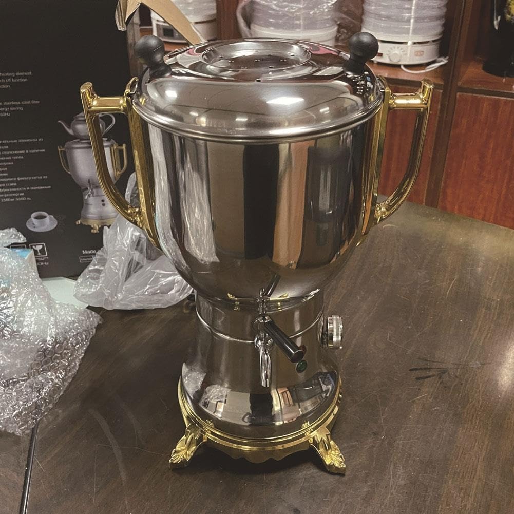 Macchina for tè Turco 1800W,Samovar Acciaio Inossidabile bollitore 4 l 1l
