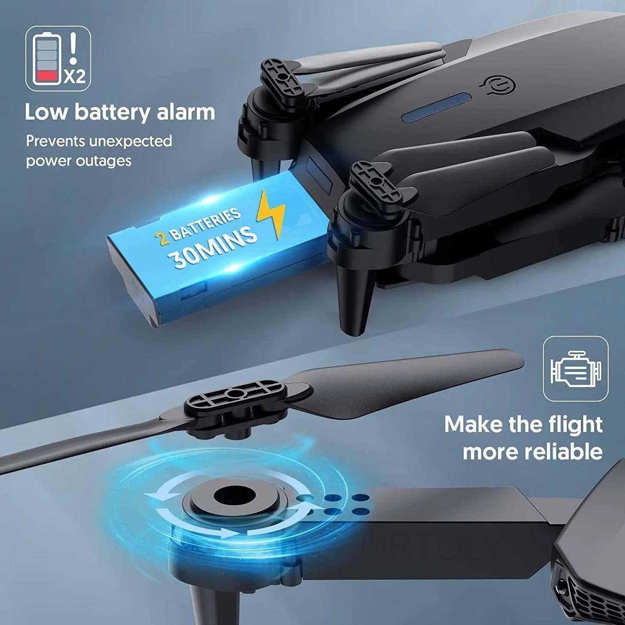fOlDaBlE-DrOnE-WiTh-hQ-WiFi-cAmErA-ReMoTe-cOnTrOl-fOr-kIdS-QuAdCoPtEr-wItH-GeStUrE-SeLfIe-fLiPs-bOuNcE-MoDe-aPp-oNe-kEy tAkE-OfF (E88 SINGLE) 2